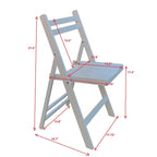 Set di 4 sedie pieghevoli in legno bianco