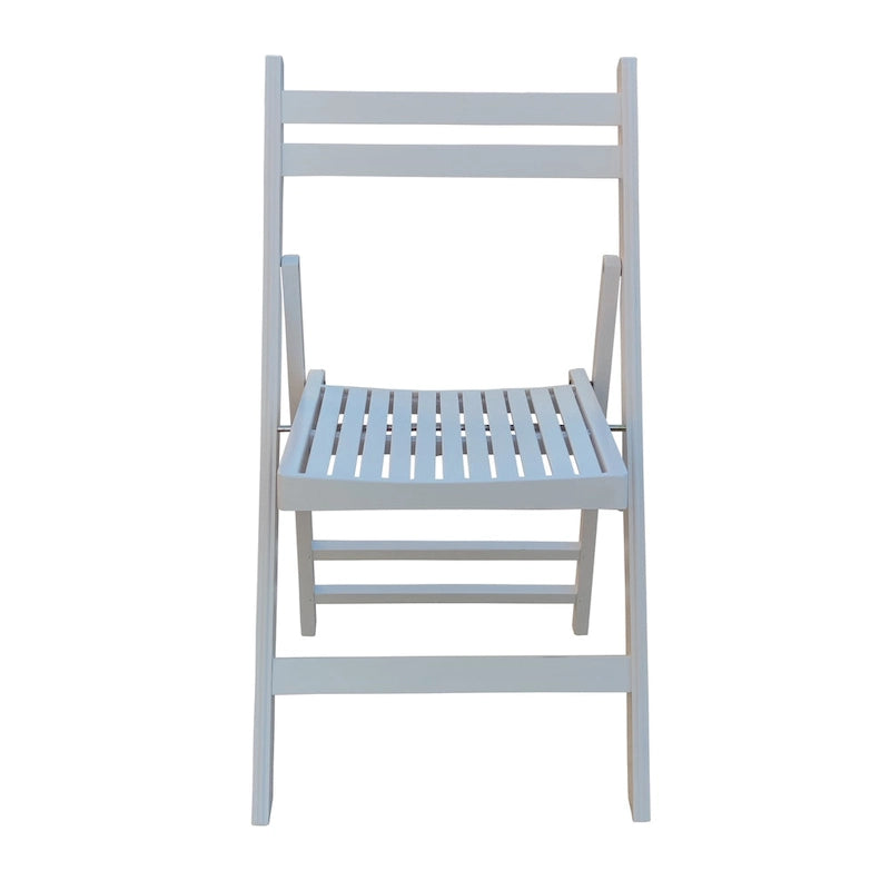 Set di 4 sedie pieghevoli in legno bianco