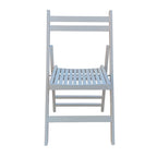 Set di 4 sedie pieghevoli in legno bianco