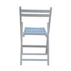 Set di 4 sedie pieghevoli in legno bianco