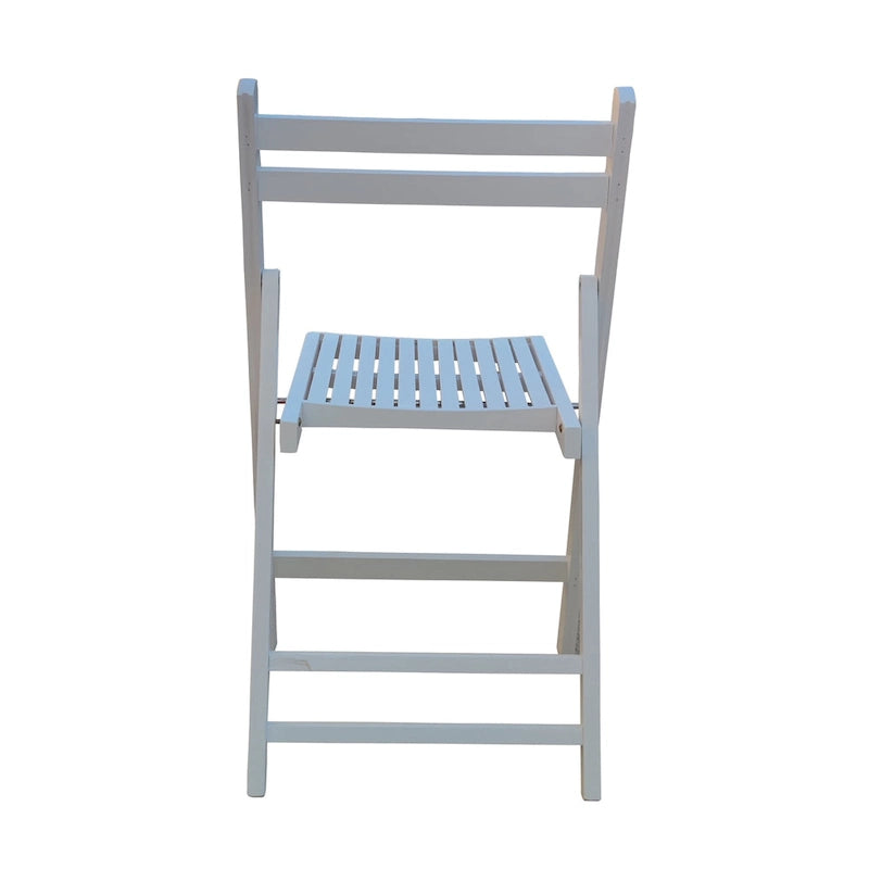 Set di 4 sedie pieghevoli in legno bianco