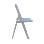 Set di 4 sedie pieghevoli in legno bianco