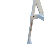 Set di 4 sedie pieghevoli in legno bianco