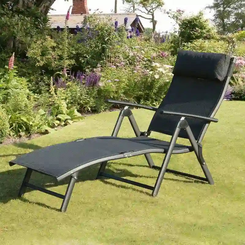 Havana Black Sunlounger - N/A