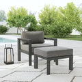 Grayton Gray Aluminum Outdoor Aluminum Lounge Chair - 33 x 32 x 29