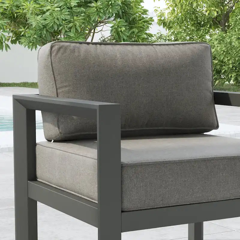 Sdraio da esterno in alluminio Grayton Gray - 33 x 32 x 29
