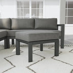 Pouf Grayton Gray in Alluminio - 26 x 18 x 21