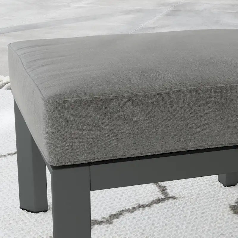 Pouf Grayton Gray in Alluminio - 26 x 18 x 21