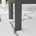Pouf Grayton Gray in Alluminio - 26 x 18 x 21