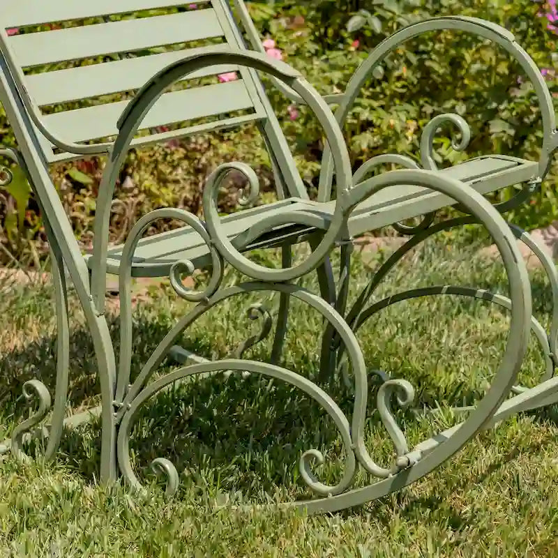 Sedia a dondolo in ferro Monte Carlo 1968, verde antico - 24,5 L x 42 P x 36,5 A