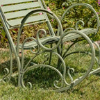 Sedia a dondolo in ferro Monte Carlo 1968, verde antico - 24,5 L x 42 P x 36,5 A