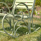 Sedia a dondolo in ferro Monte Carlo 1968, verde antico - 24,5 L x 42 P x 36,5 A