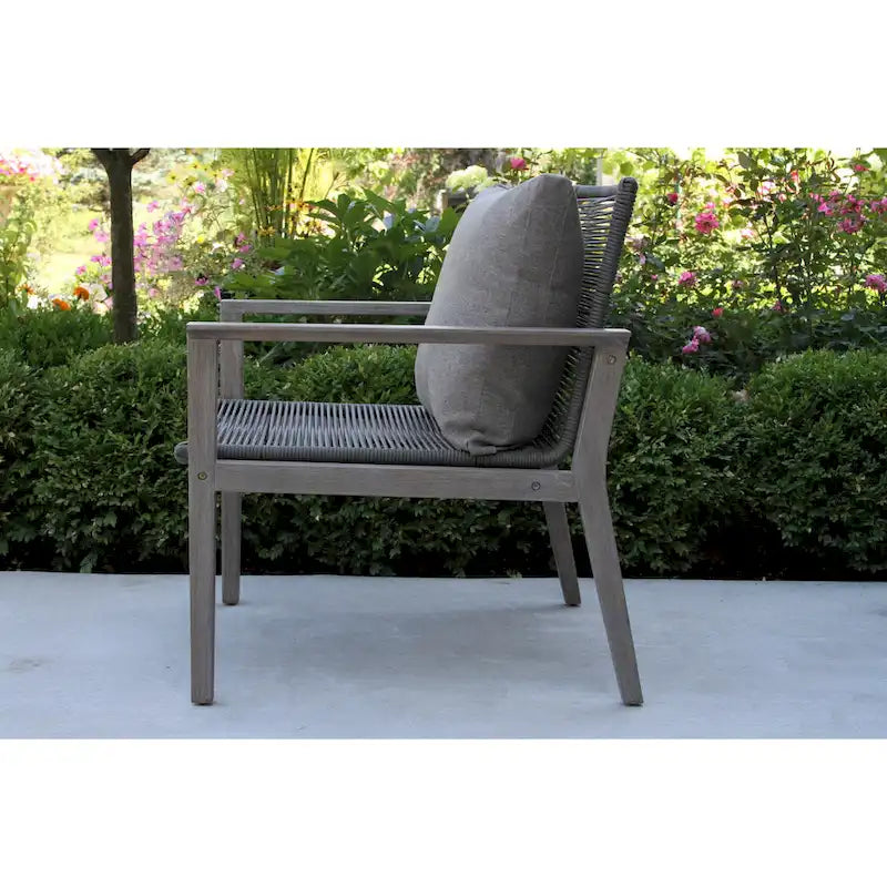 Sedie a sdraio Contessa Grey Wash e Rope, conf. da 2