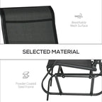 Set da Giardino Outsunny 4 Pezzi, Set di Mobili da Esterno con Panchina a Dondolo a 2 Posti, Sedia Sospesa Singola e Tavolino da Caffè