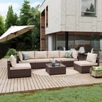 Set da conversazione per patio UPHA 6 posti da esterno in vimini