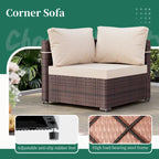 Set da conversazione per patio UPHA 6 posti da esterno in vimini