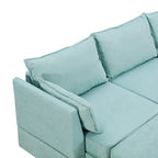Divano letto convertibile con chaise longue reversibile per soggiorno