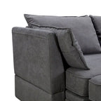 Divano letto convertibile con chaise longue reversibile per soggiorno