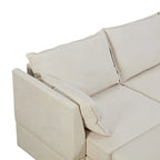 Divano letto convertibile con chaise longue reversibile per soggiorno