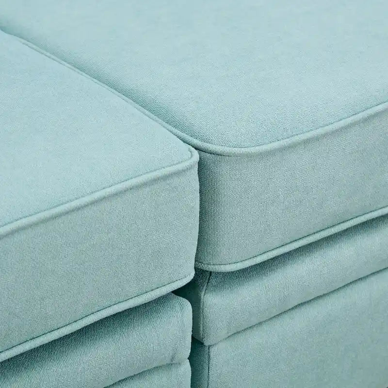 Divano letto convertibile con chaise longue reversibile per soggiorno