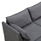 Divano letto convertibile con chaise longue reversibile per soggiorno