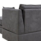 Divano letto convertibile con chaise longue reversibile per soggiorno