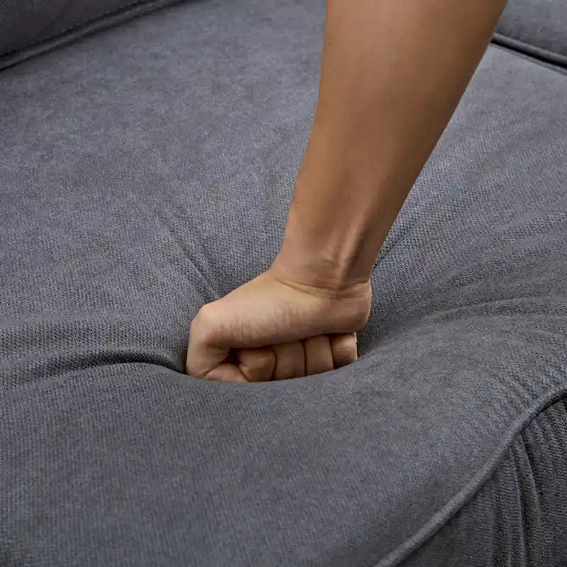 Divano letto convertibile con chaise longue reversibile per soggiorno