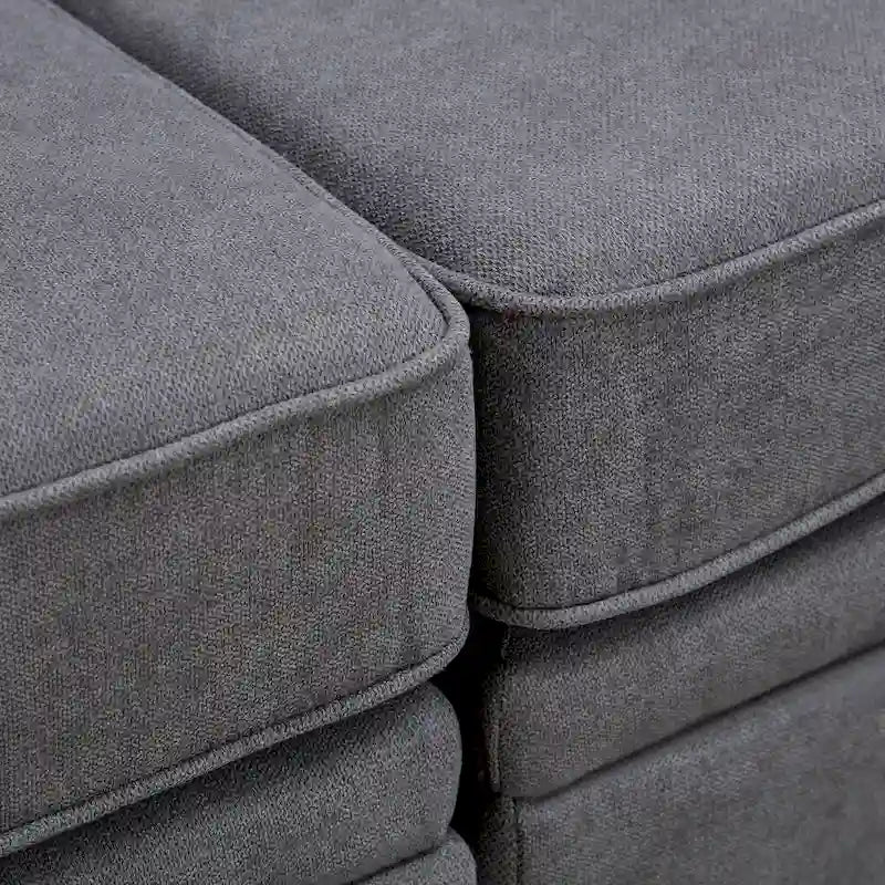 Divano letto convertibile con chaise longue reversibile per soggiorno