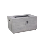 Set da esterno 9 pezzi con divano letto in vimini e tavolo braciere in cemento