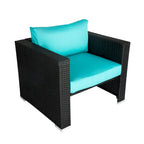 Set Patio con sedie in vimini e poggiapiedi Kwan Havenside Home