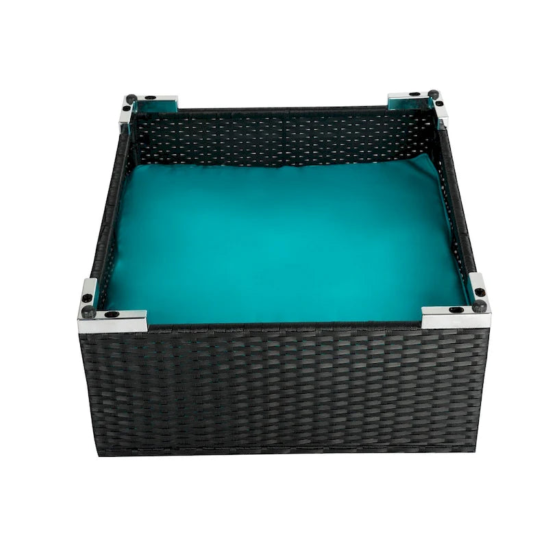 Set Patio con sedie in vimini e poggiapiedi Kwan Havenside Home