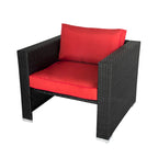 Set Patio con sedie in vimini e poggiapiedi Kwan Havenside Home