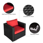 Set Patio con sedie in vimini e poggiapiedi Kwan Havenside Home