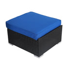 Set Patio con sedie in vimini e poggiapiedi Kwan Havenside Home