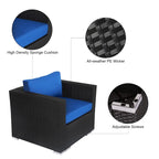 Set Patio con sedie in vimini e poggiapiedi Kwan Havenside Home