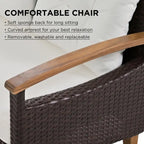 Set di mobili da giardino da 4 pezzi, set di sedute da patio, set divano da esterno in rattan PE