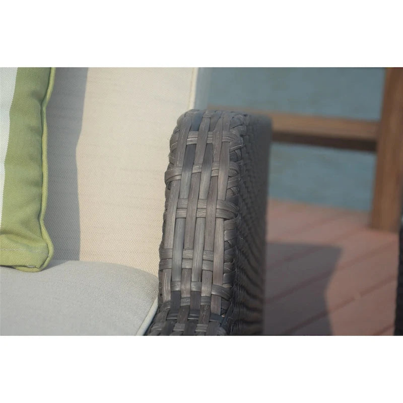 Set di 3 Chaise Lounge da Esterno Regolabili in Alluminio e Rattan
