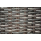 Set di 3 Chaise Lounge da Esterno Regolabili in Alluminio e Rattan