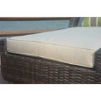 Set di 3 Chaise Lounge da Esterno Regolabili in Alluminio e Rattan