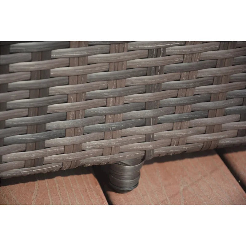 Set di 3 Chaise Lounge da Esterno Regolabili in Alluminio e Rattan