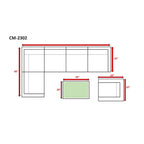 Set sezionale a 7 pezzi in rattan Sunbrella LSI con cuscini