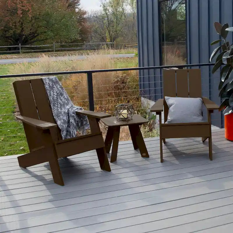 Ensemble de 3 pièces Highwood : 2 chaises Adirondack et 1 table d'appoint