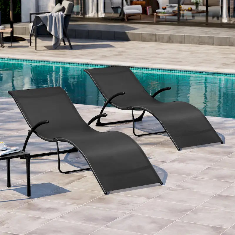 Crestlive Products Sdraio da Esterno in Alluminio con Schienale Regolabile