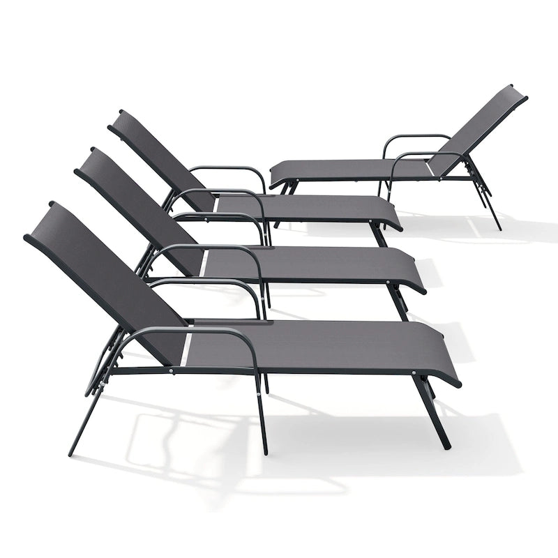 Crestlive Products Sdraio da Esterno in Alluminio con Schienale Regolabile