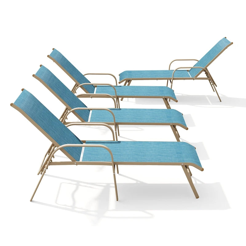 Crestlive Products Sdraio da Esterno in Alluminio con Schienale Regolabile