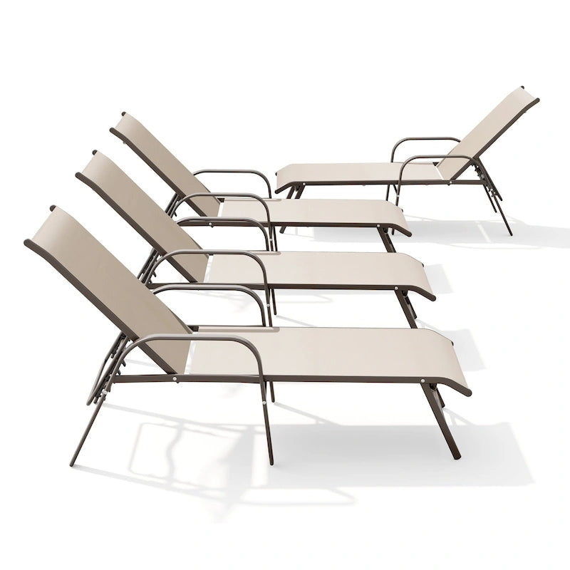 Crestlive Products Sdraio da Esterno in Alluminio con Schienale Regolabile