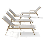Crestlive Products Sdraio da Esterno in Alluminio con Schienale Regolabile