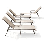 Crestlive Products Sdraio da Esterno in Alluminio con Schienale Regolabile