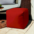 HomeRoots 17 Red Canvas Indoor Outdoor - 17' X '17' X '17