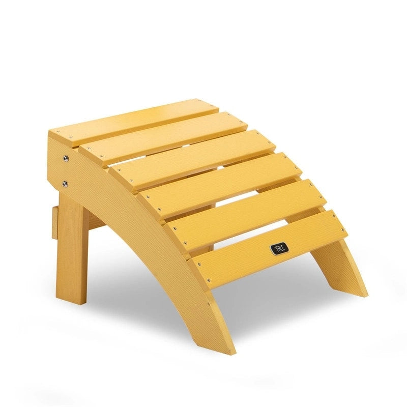 Poggiapiedi Pouf Adirondack in legno sintetico resistente alle intemperie e allo sbiadimento per patio esterno